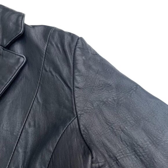 Vintage 90s Leather Blazer Jacket Size Medium - Picture 7 of 7